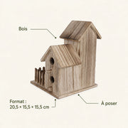 Birdhouse observation in wood size 20,5 × 15,5 × 15,5 cm — photo 4