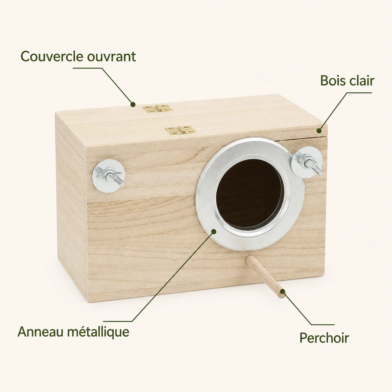 Birdhouse hanging in wood with entrance metal — photo 4