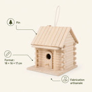 Birdhouse hanging in pine size 18 × 16 × 17 cm — photo 4