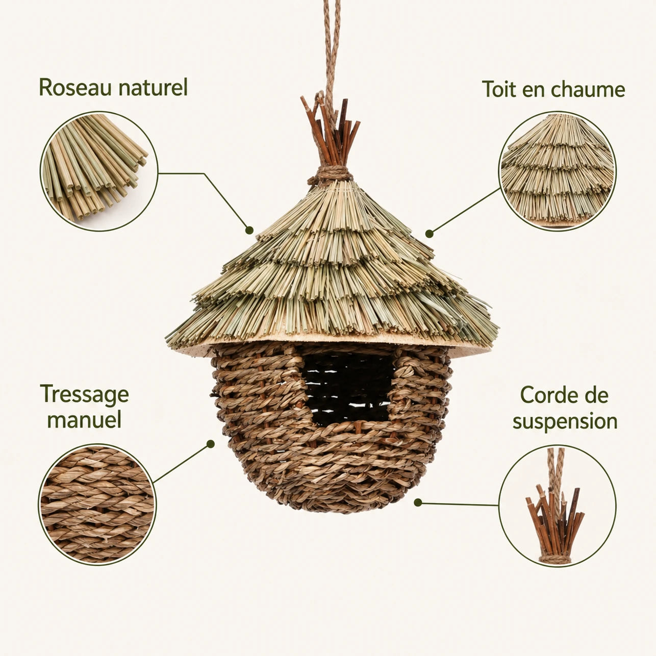 Birdhouse hanging in wood brown — photo 4