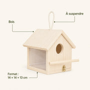 Birdhouse observation in wood size 14 × 14 × 13 cm — photo 4