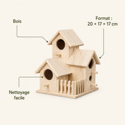 Set of 3 birdhouses in wood size 20 × 17 × 17 cm — photo 4