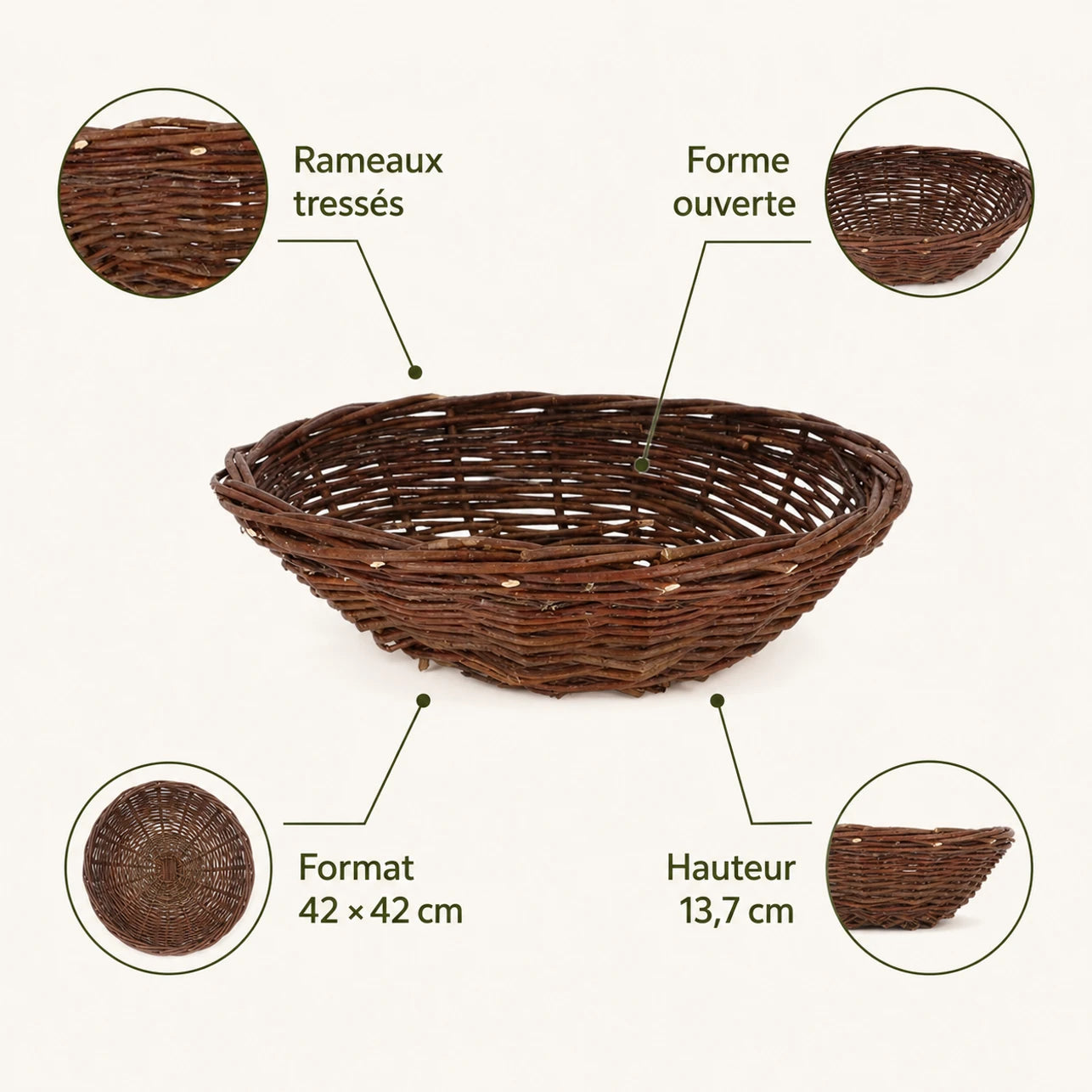 Basket birdhouse hanging in willow brown — photo 4
