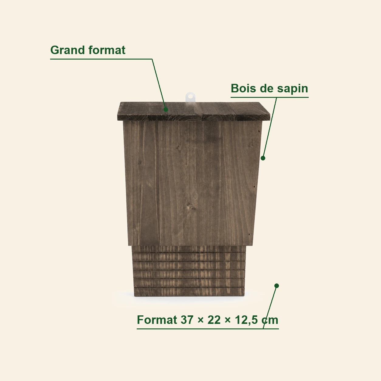 Large bat box in wood brown — photo 4