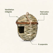 Birdhouse hanging in fibres woven size oval — photo 4