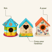 Set of 3 birdhouses in wood — photo 4