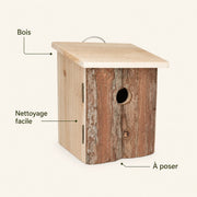 Birdhouse rustic in wood with front bark — photo 4