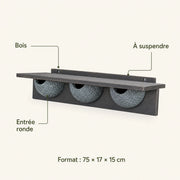 Birdhouse observation in wood anthracite size 75 × 17 × 15 cm — photo 4
