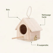 Birdhouse hanging in wood light with front engraved — photo 4