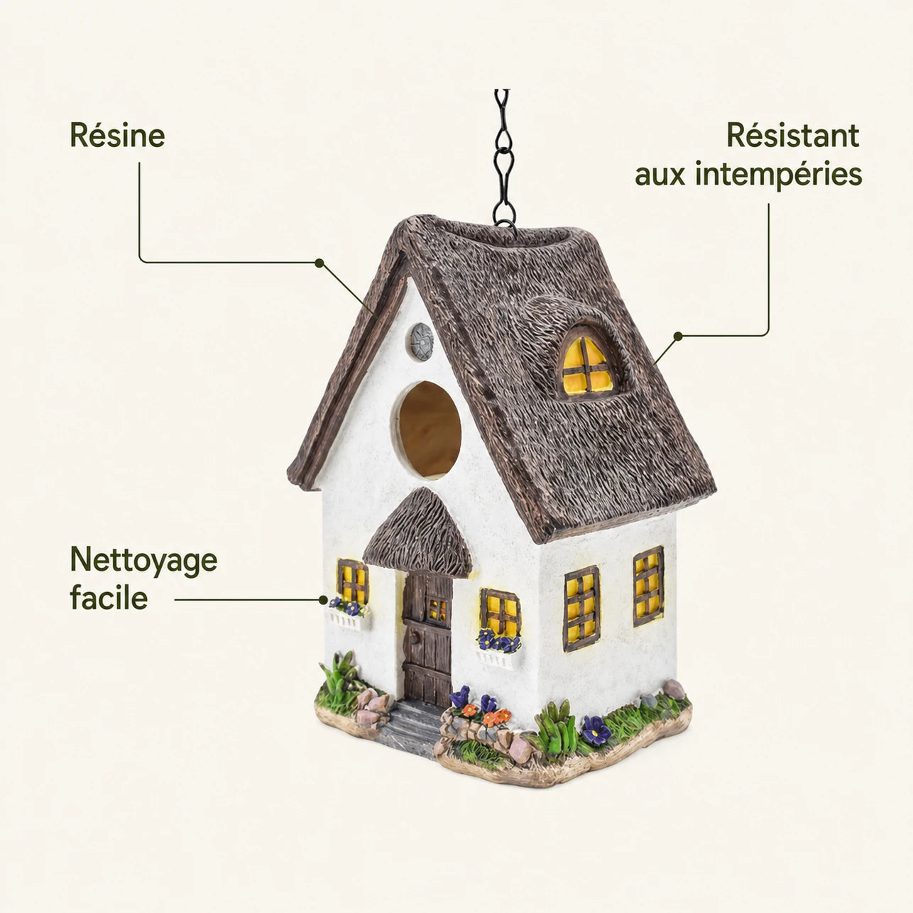 Birdhouse hanging white — photo 4