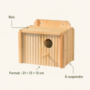 Birdhouse in wood brown size 21 × 13 × 13 cm — photo 4