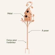 Birdhouse in metal yellow — photo 4
