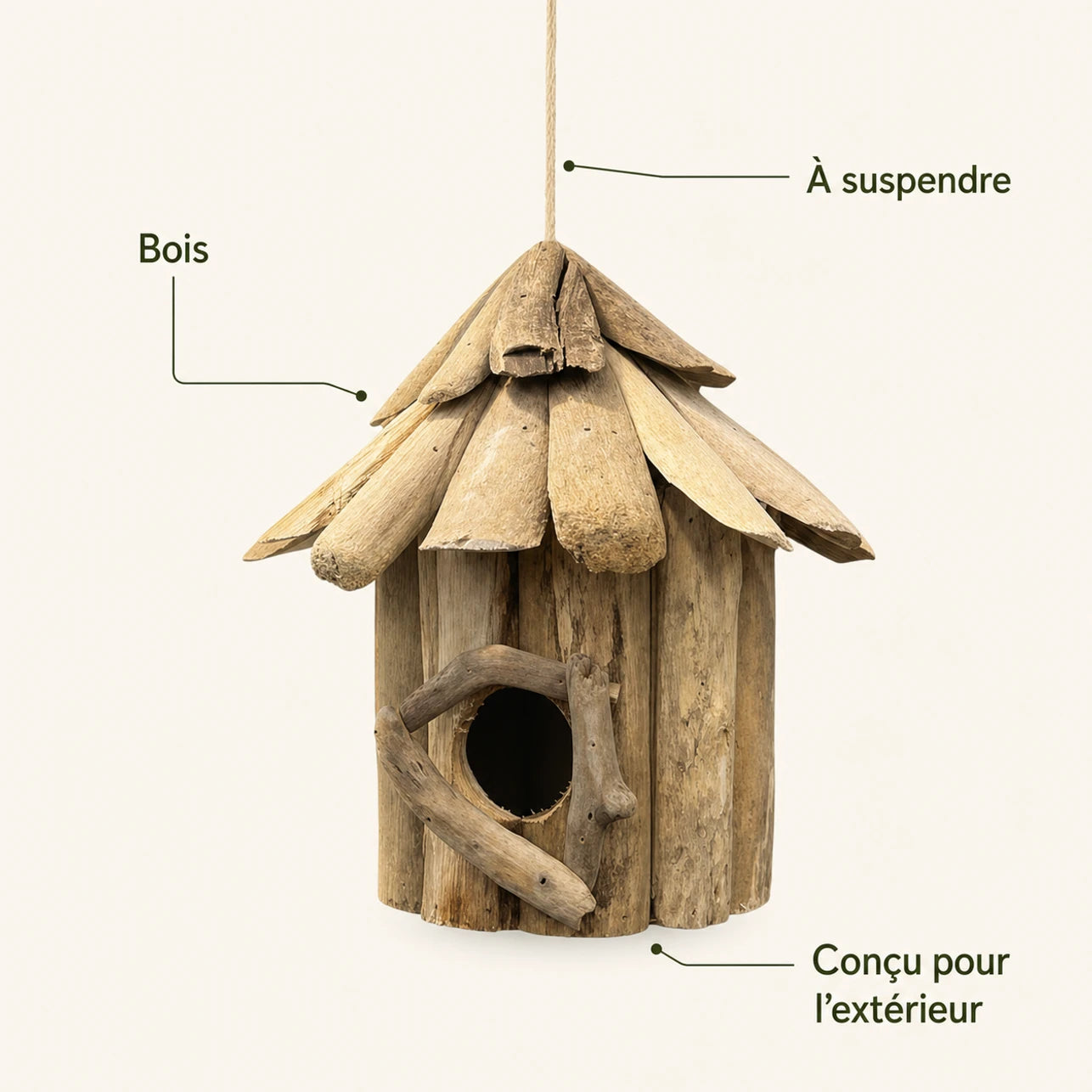 Birdhouse in wood black — photo 4