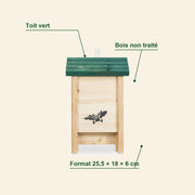 Bat box with green roof — photo 4